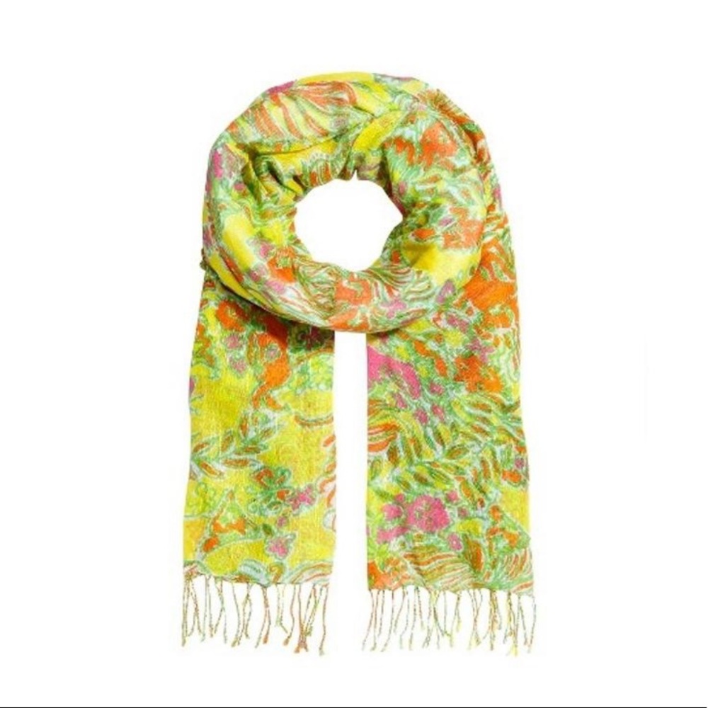 Lilly Pulitzer for Target Green & Yellow Happy Place Scarf/Wrap